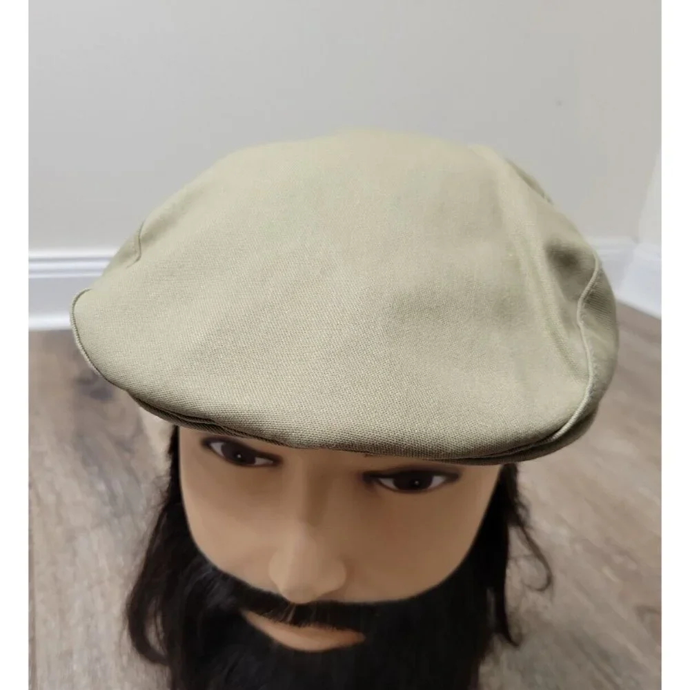 Country Gentleman Water Repellant Men's Medium Newsboy Cabbie Flat Cap Hat Khaki